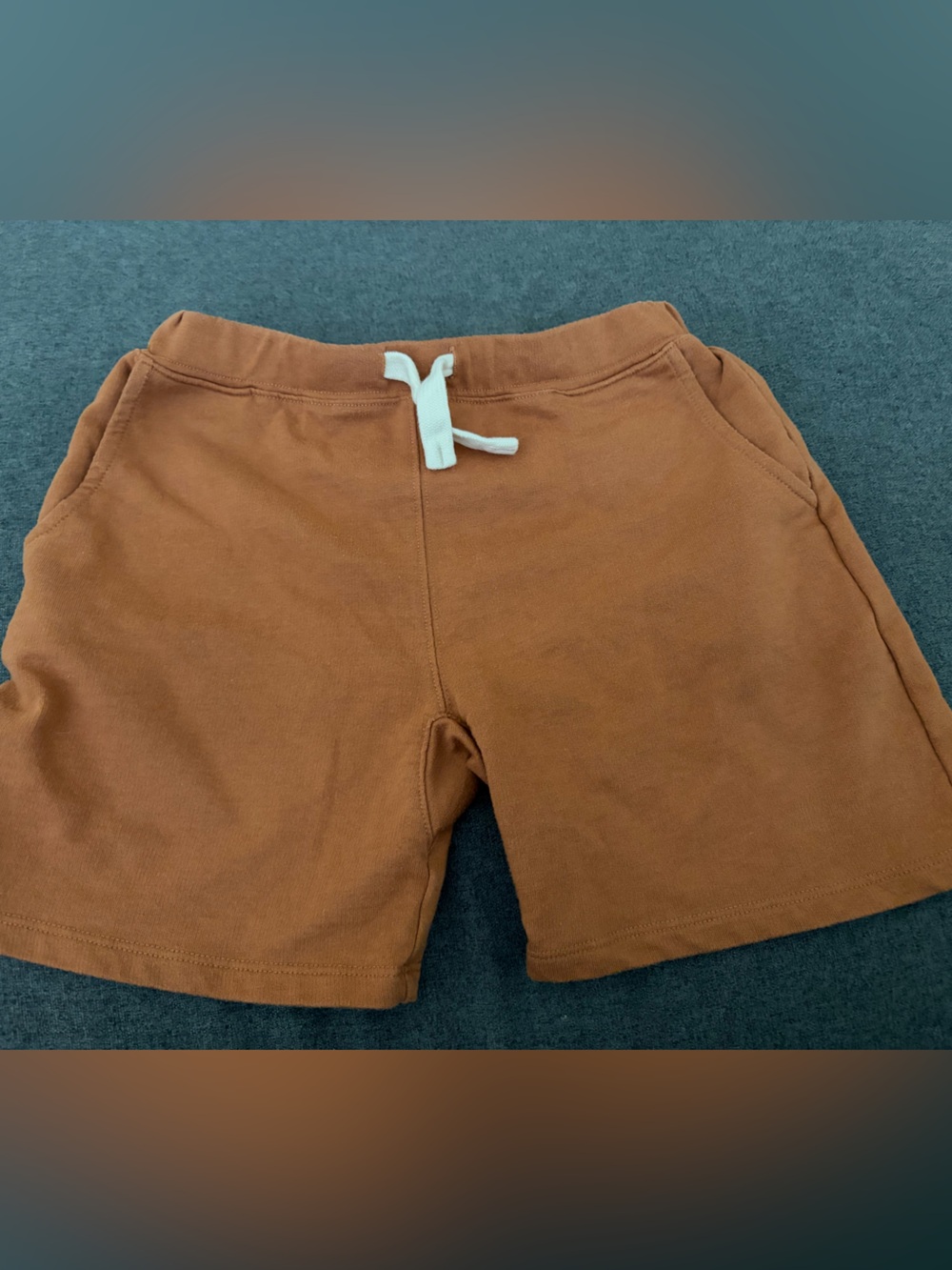 Rylee + Cru Rust Brown Drawstring Cotton-Blend Shorts